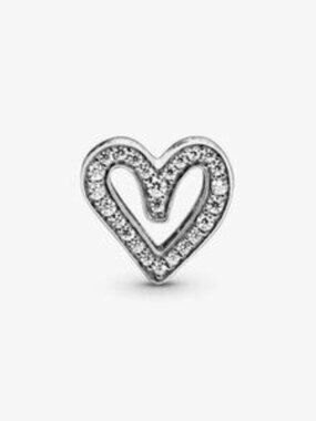 Pandora Sparkling Freehand Heart Charm
